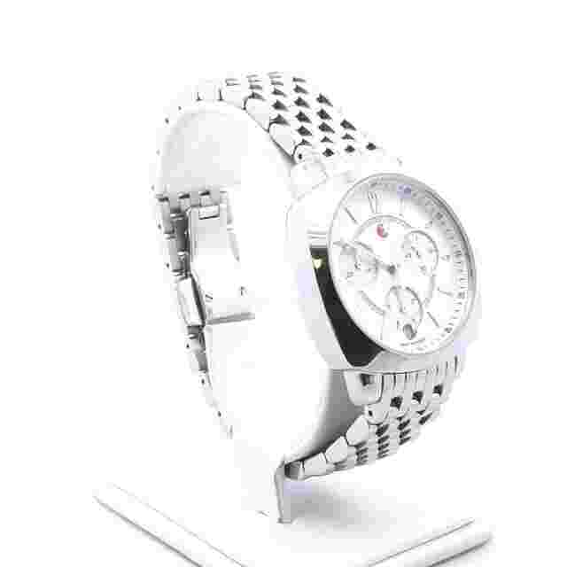 Michele Stainless Steel Diamond Chronograph Ascalon Watch