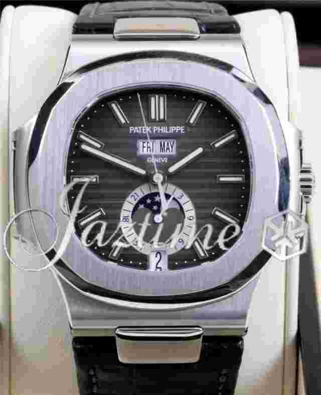 Patek Philippe Nautilus Men's Black Watch - 5726A