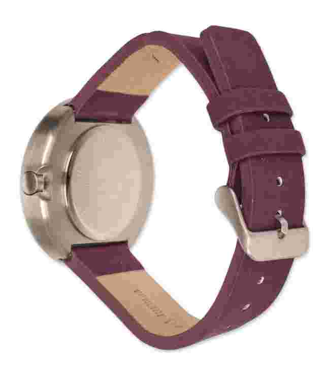 Simplify 302626 Womens Purple Face Leather Strap Watch
