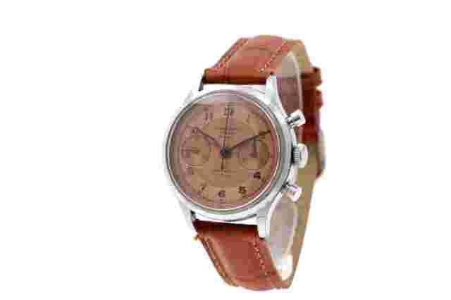 Chronograph Suisse Vintage Caliber Landeron 148 nice Copper Dial (SO1357)