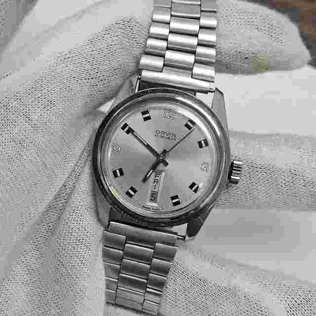 Vintage Orvin Mens Wrist Watch 17 Jewel Manual Wind, Working Swiss Made