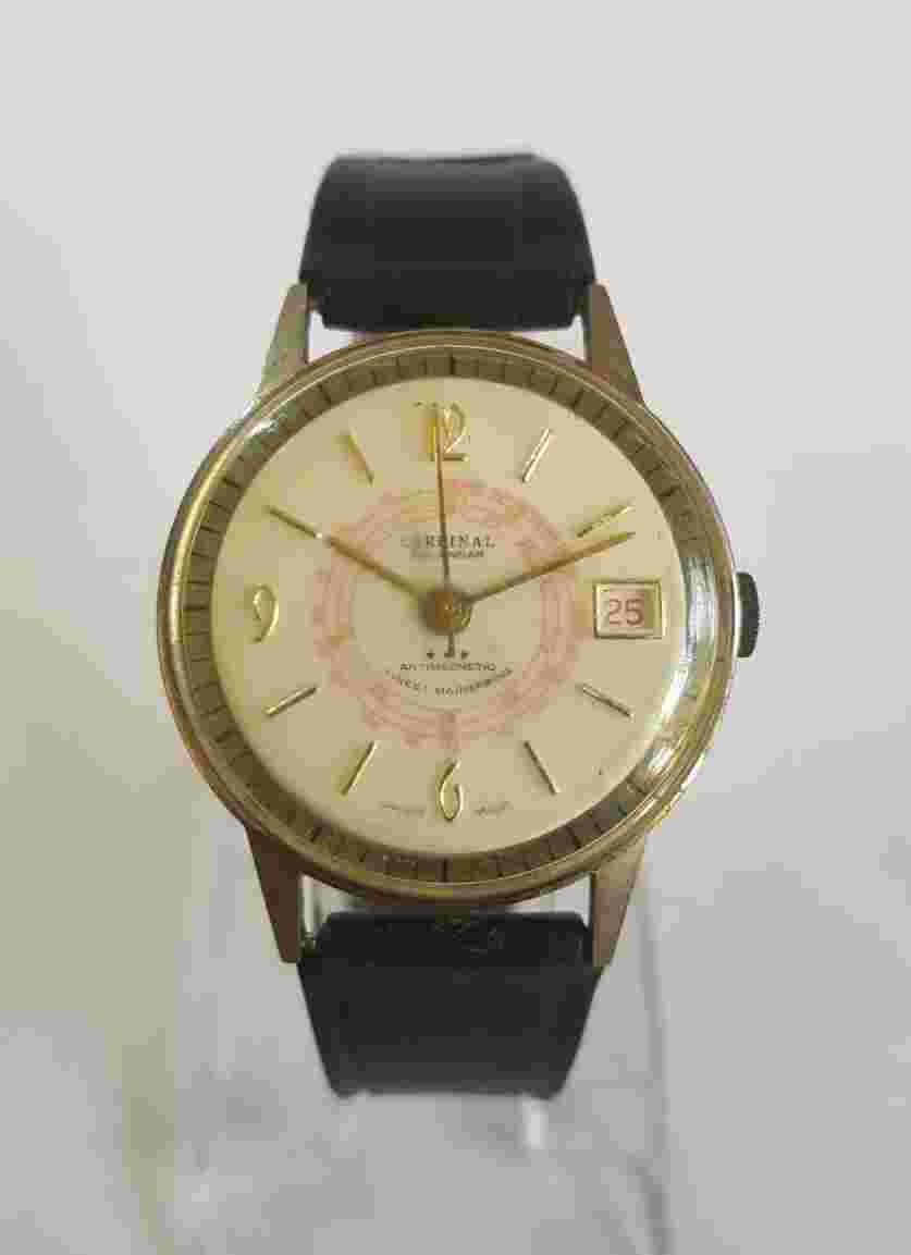 Beautiful Vintage Cardinal Calendar Antimagnetic Finest Mainspring Men's Watch