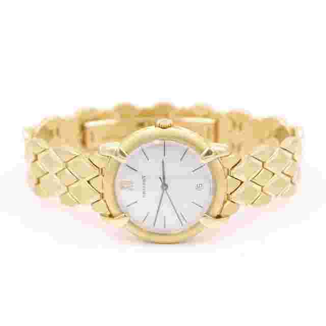 Chaumet Paris Elysees White Dial Solid 18k Gold Swiss Made 32mm Men's Watch