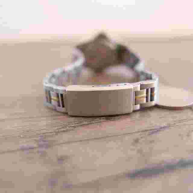 Sarah Coventry Tachymeter Wristwatch Gold / Silver Tone Green Date KSC249