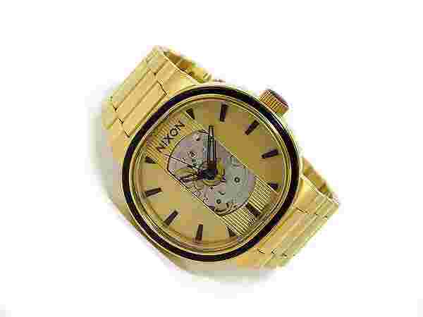 NIXON A089-510 Capital Automatic Stainless Steel 37mm Unisex Gold Watch 100m