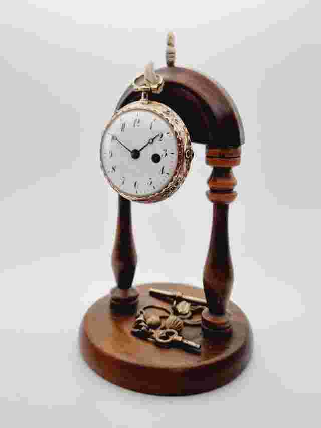 circa 1760 le roy paris gold case verge fusee pocket watch