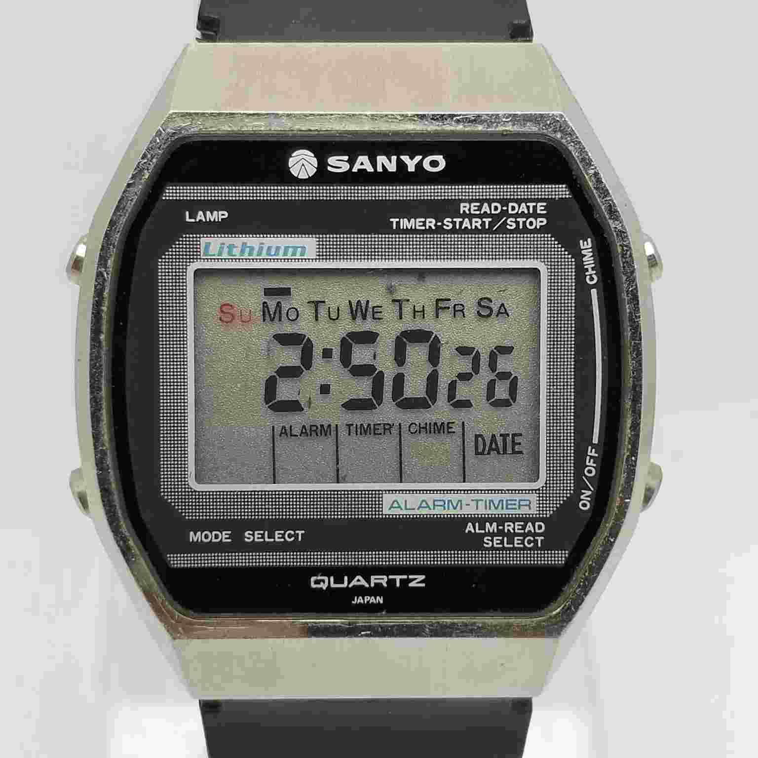 Sanyo 372-41S Frog Alarm Timer LCD Quartz Vintage Men’s Watch RUB38MOH3