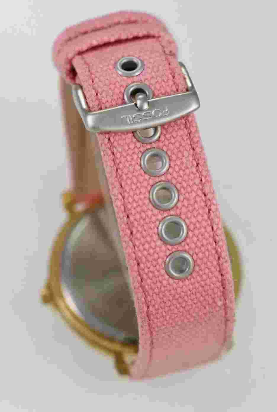Luis Santini Watch Unisex White Stainless Gold Pink Leather Easy Read Quartz