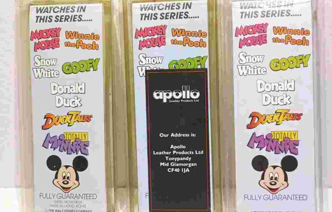 Lot Of 3 Walt Disney  Vintage Mickey Mouse Donald Duck Wristwatchs Boxed Working
