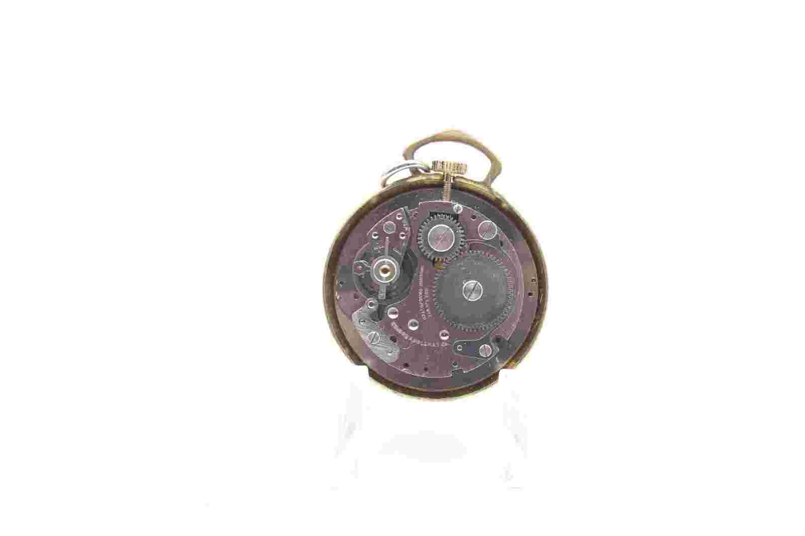 WOLDMAN SWISS POCKET WATCH 1j 34mm RUNS (KL)
