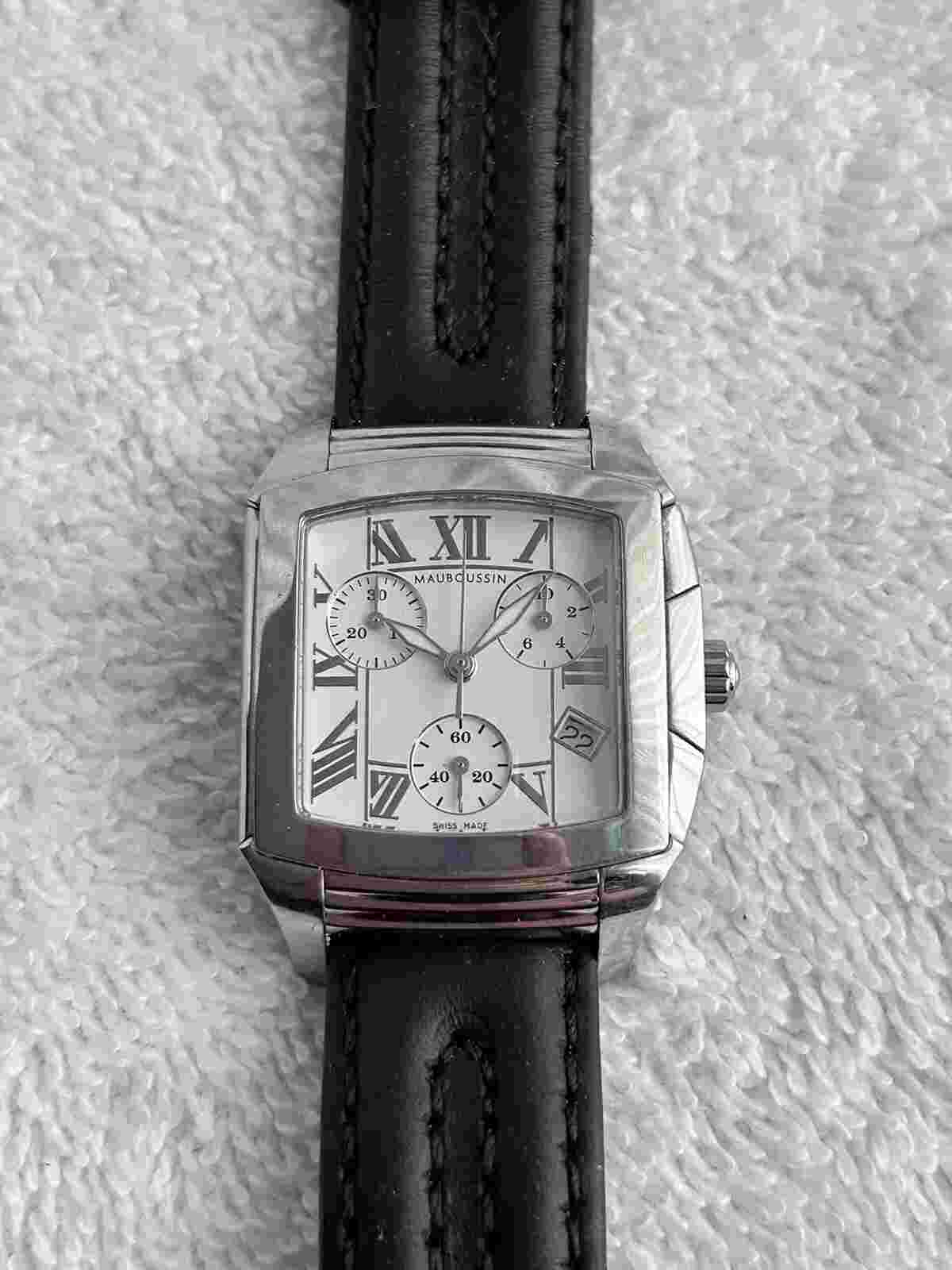 Beautiful Mauboussin Chronograph Calendar Ref. 907 Quartz Swiss Made Watch