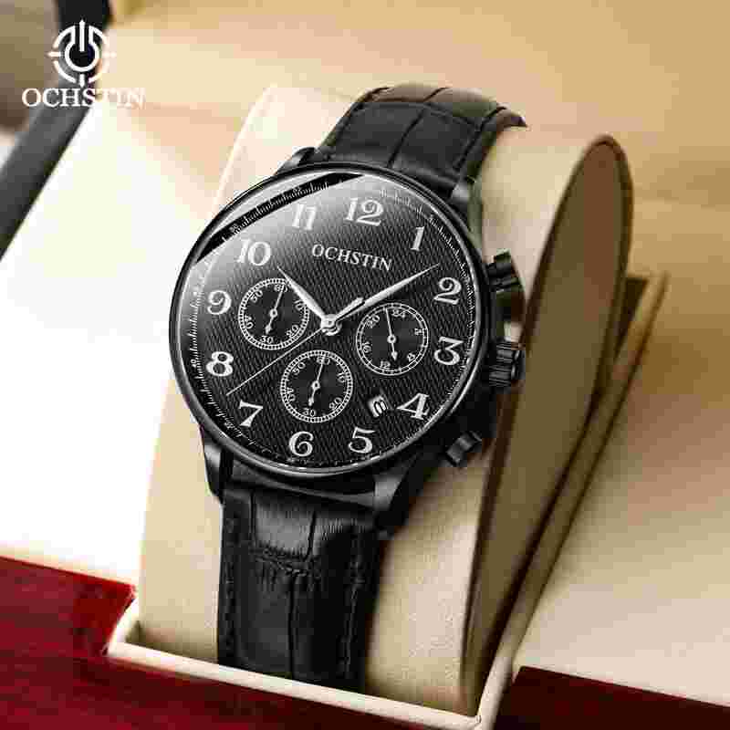 Men's Quartz Watch - Waterproof Chronograph Wristwatch LK658424227422