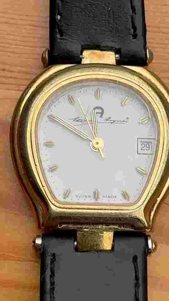 Vintage Etienne Aigner Design Wristwatch 464104 Gold-Plated Quartz watch 70-80s