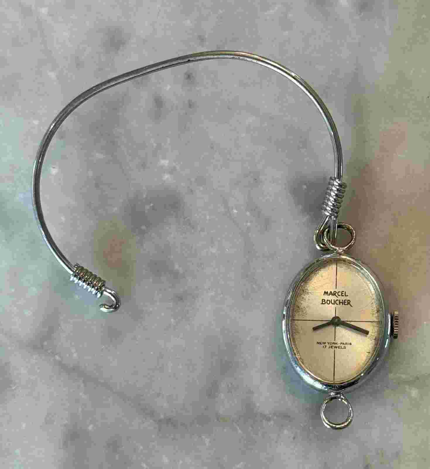 Vintage Marcel Boucher Mechanical Wind Up Modernist Women's Watch - 22mm Case