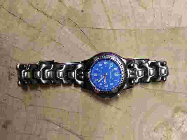 Vintage Cherokee Water Resist Quartz Men's Watch Blue Face - Untested
