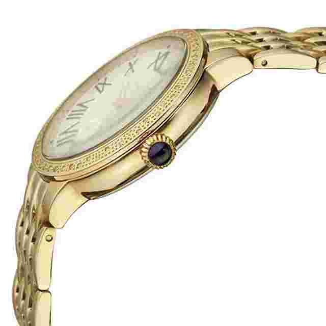 GV2 by Gevril Women's Astor Watch 9101 Limited Edition Diamonds Gold IP Steel