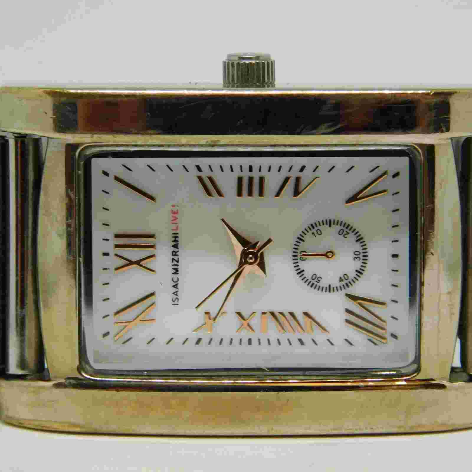 Isaac Mizrahi Live! IMZ761A Two Tone Quartz Analog Ladies Watch Sz. 6 1/4"