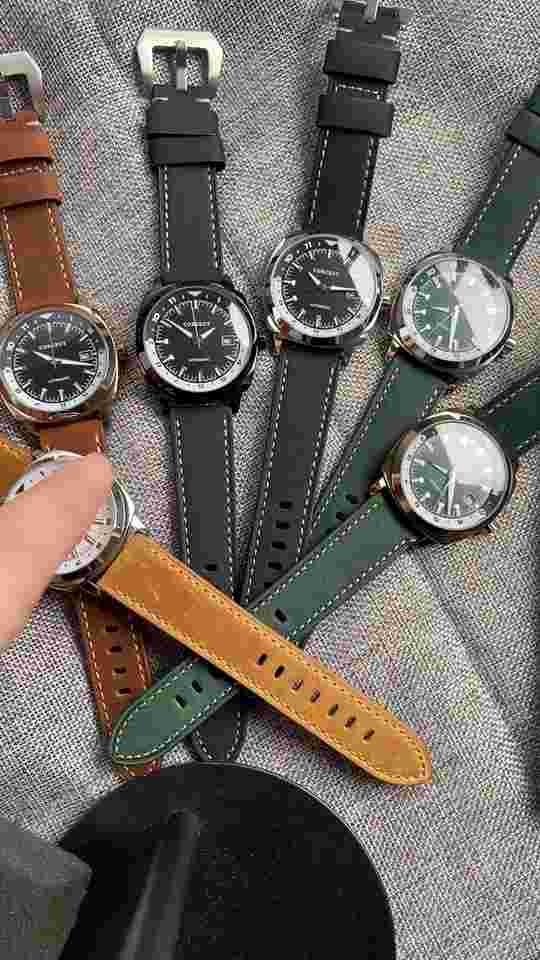 Square 42mm Corgeut Black Dial Japan 24 Jewels NH35A Automatic Mens Watch