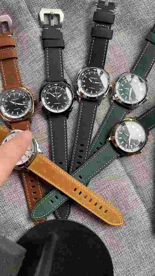 Square 42mm Corgeut Black Dial Japan 24 Jewels NH35A Automatic Mens Watch