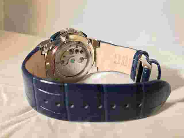 S.U.G. MAGNUM GENTS AUTOMATIC MULTI-FUNCTION WATCH BLUE LEATHER STRAP/BLUE DIAL
