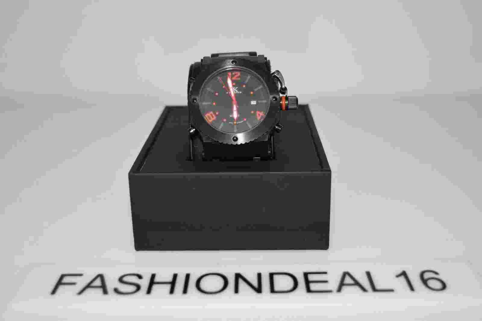 New aK ADEE KAYE Authentic Black SS Black Dial AK6467-MIPB $300 Watch