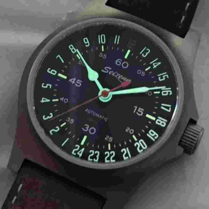 MERKUR Men Watch 39mm Pilot Manual Winding Mechanical Wristwatch ST16 Luminous