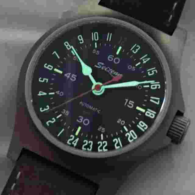 MERKUR Men Watch 39mm Pilot Manual Winding Mechanical Wristwatch ST16 Luminous