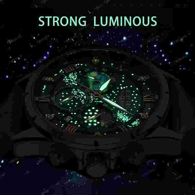 LIGE Mens Watch Quartz Chronograph Watch For Men Leather Strap Luxury Watch