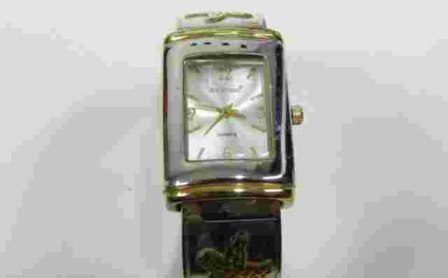 Bay Studio Gold & Silver tone sea theme starfish cuff/bangle Lady's watch