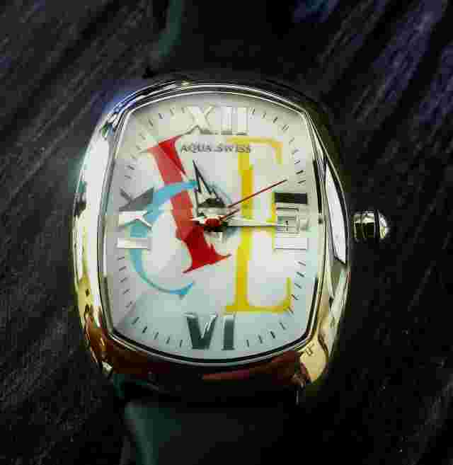 Authentic Aquaswiss Men's Ice Date Prism Crystal Swiss Watch