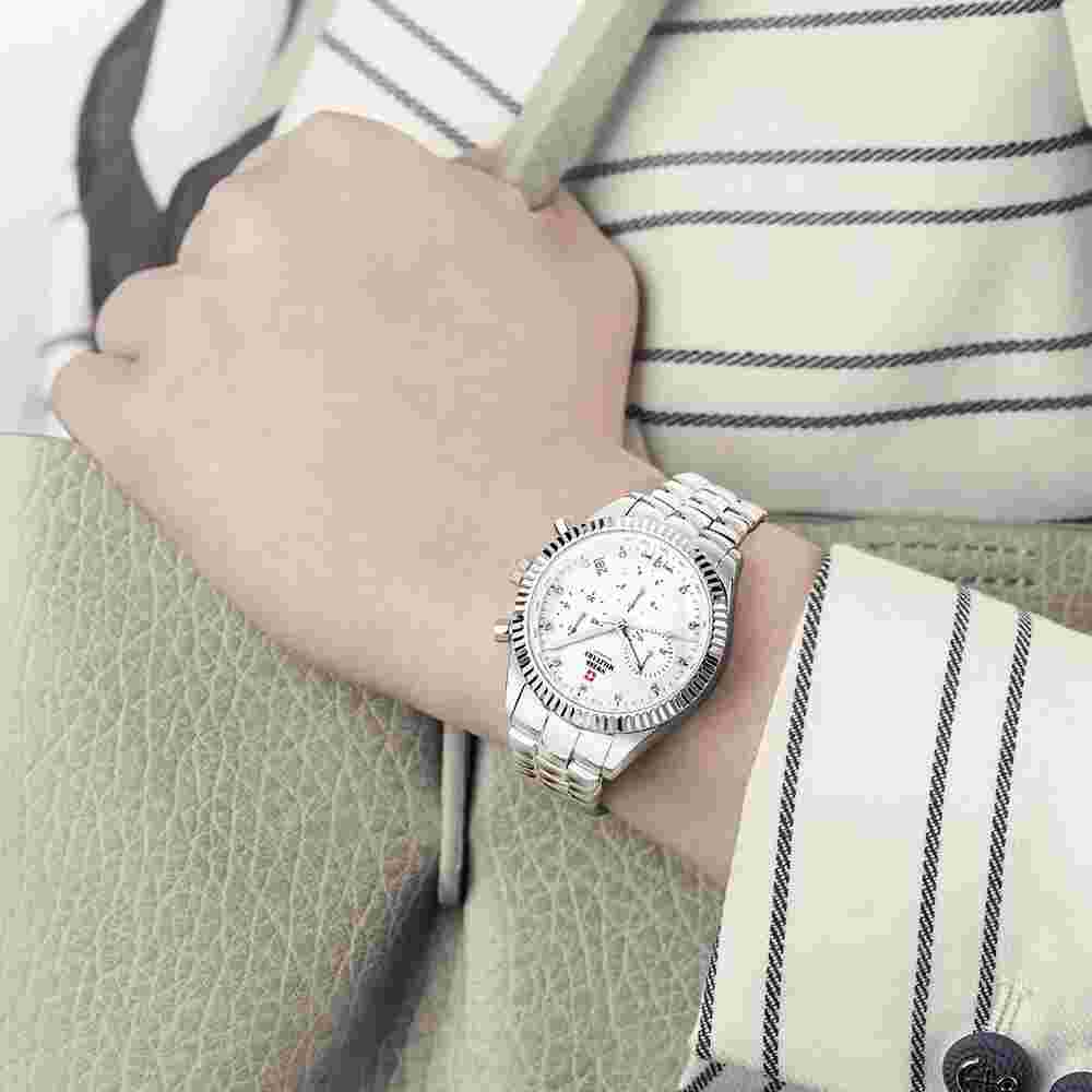 SWISS MILITARY SM30207.02 Elegant Chronograph White Dial Quartz Women's Watch