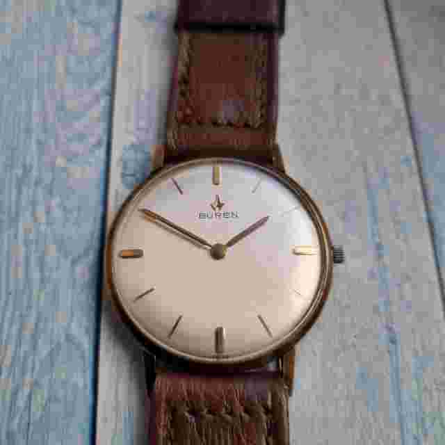 Vintage 9k Solid Gold Hand-Winding Buren Men's Watch Cal. 280  9ct