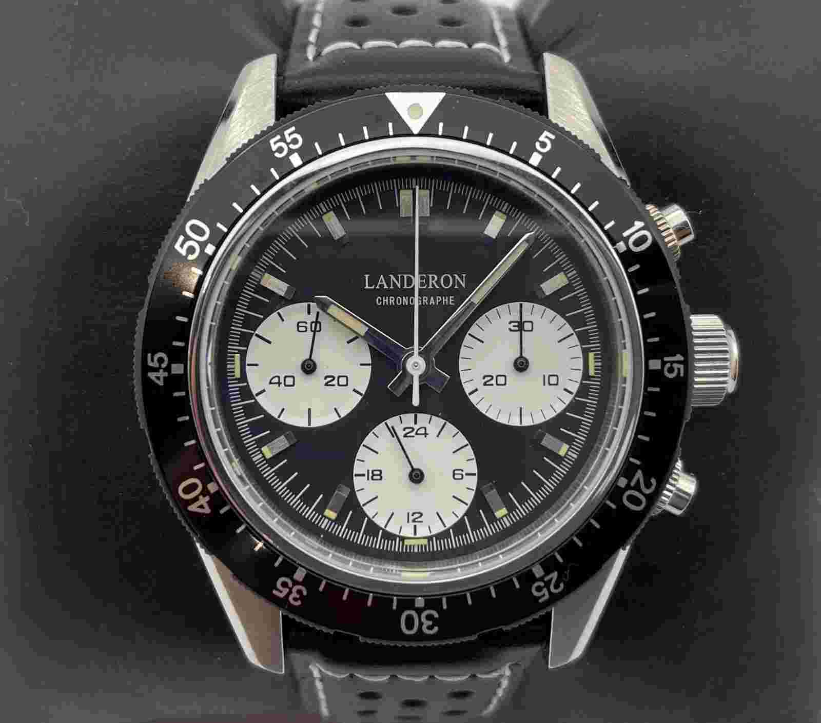 LANDERON CHRONOGRAPH PILOTE PANDA TRI-COMPAX MANUAL WINDING (L)