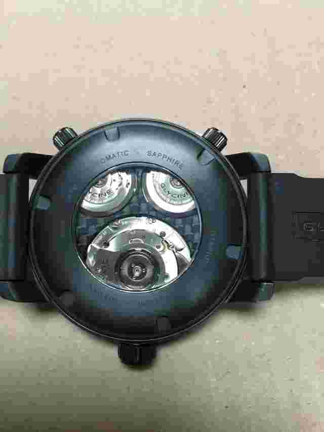GLYCINE Airman 7  GMT  Ref. 3882 Triple Automatic Watch.