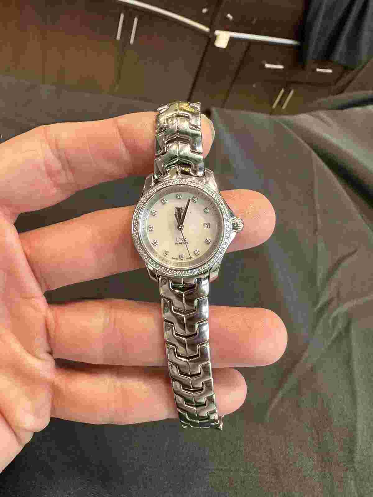 TAG Heuer Link White Mother of Pearl Women's Watch - WJF1319.BA0572