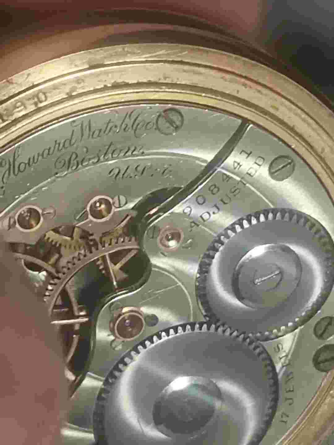 E Howard &Co gold plated pocketwatch 17 jewells circa 1930 to 40s Service And Wo