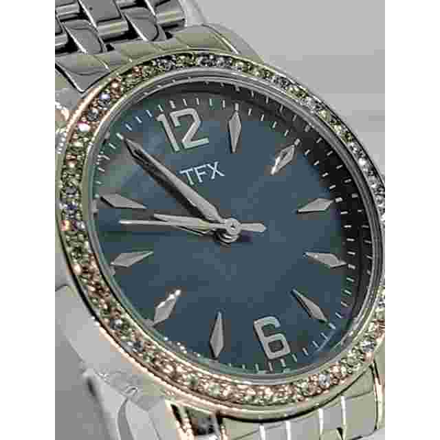 Bulova TFX Silver Tone Mother of Pearl  Swarovski Crystals Women's Watch