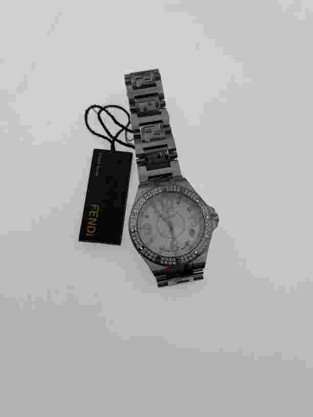 Fendi Women's High Speed MOP Diamond Dial Stainless Steel Swiss Watch F467340DDC