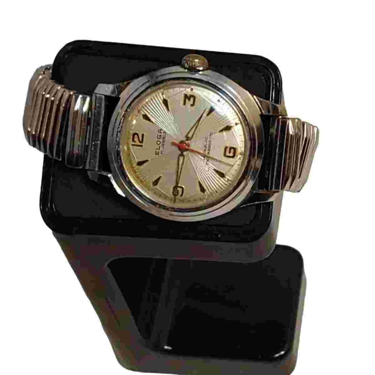 ELOGA 17 JEWELS INCABLOC RARE UNISEX STRETCH BRACELET  AUTOMATIC WRISTWATCH