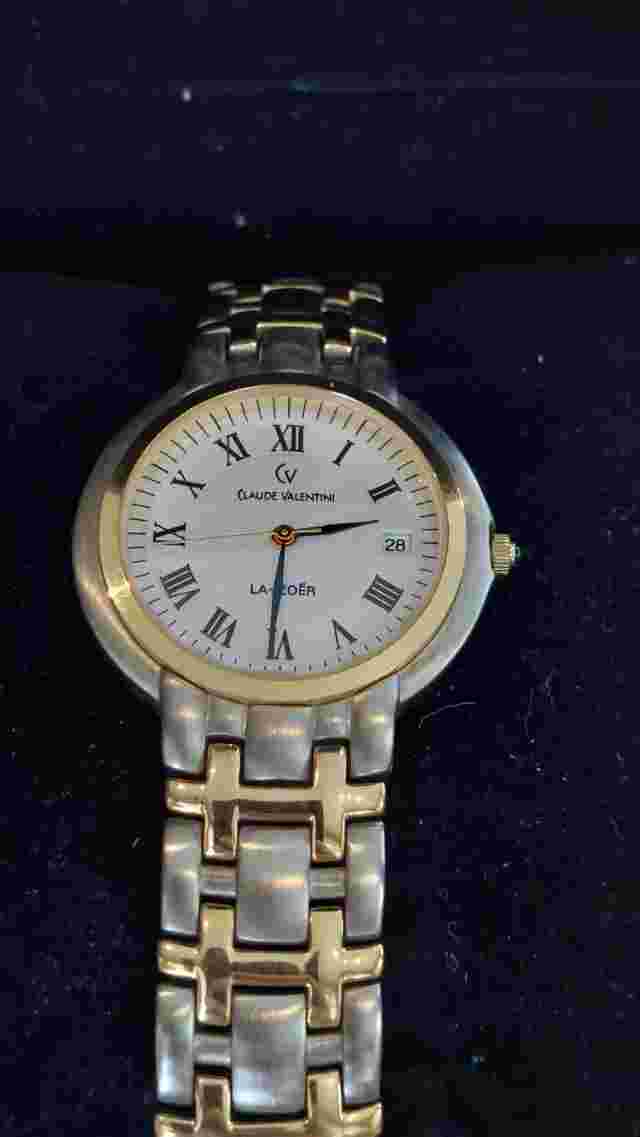 Vintage BNIB Mens CLAUDE VALENTINI La-Zoer Quartz Watch. New 🔋. Unworn
