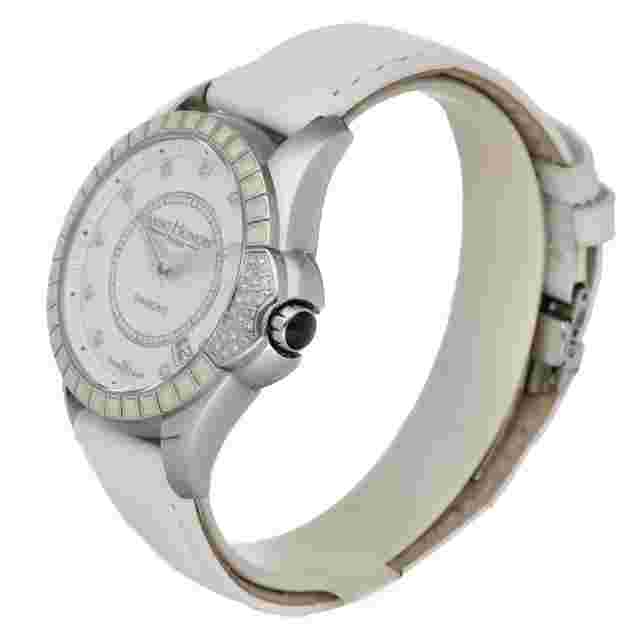 Saint Honoré 766041.1-J09 Diamond Steel 40mm White Leather Quartz Women's Watch