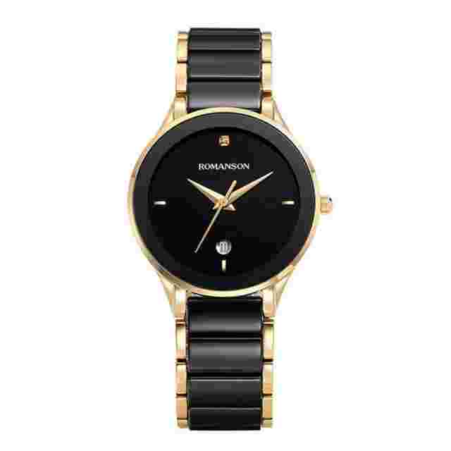 Romanson Lumiere Ceramic Diamond Women's Watch RWTMKL3BS700CSBK0