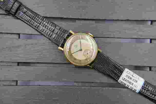 40's vintage watch mens Record swan logo ref 11294 cal 022-18 gold pl 35mm rare