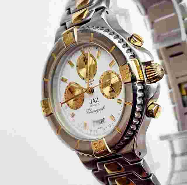 Ultra RARE,UNIQUE Men's FRANCE Vintage 90's ALARM CHRONOGRAPH Watch JAZ M60S469