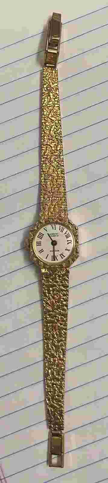 Vintage Luxury Women's Dress Watch...Swiss Wind-up Gold Tone...16 mm with Box