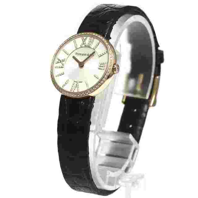 TIFFANY&Co. Atlas 2 Hand 24mm Quartz Ladies Watch From Japan G1020