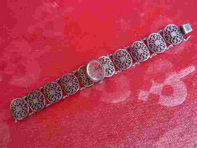 Beautiful, old Wrist Watch, 800 Silver, Trachtenuhr, Hand Wound, Bifora