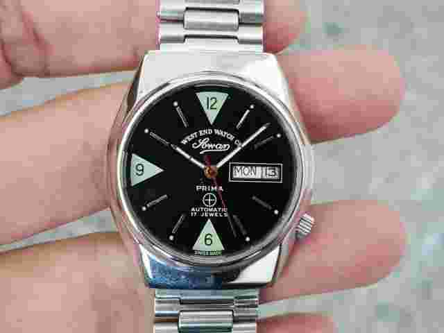 WEST END WATCH SOWAR MILITARY AUTOMATIC ETA MOVEMENT BLACK DIAL 3.
