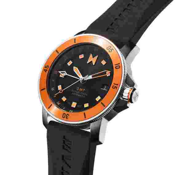 NEW MVMT Men's Cali Diver 40mm Auto GMT Horizon Orange Watch 28000330 EXTRA BAND