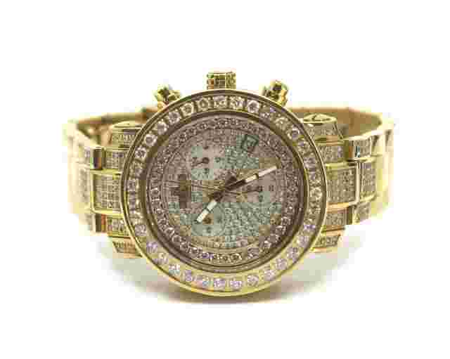 ICETIME Ladies Gold Icetime Platinum Diamond Watch PT 01(3 ct)